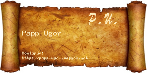 Papp Ugor névjegykártya